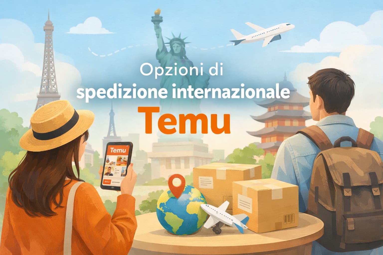 Opzioni di spedizione internazionale Temu per gli acquisti online