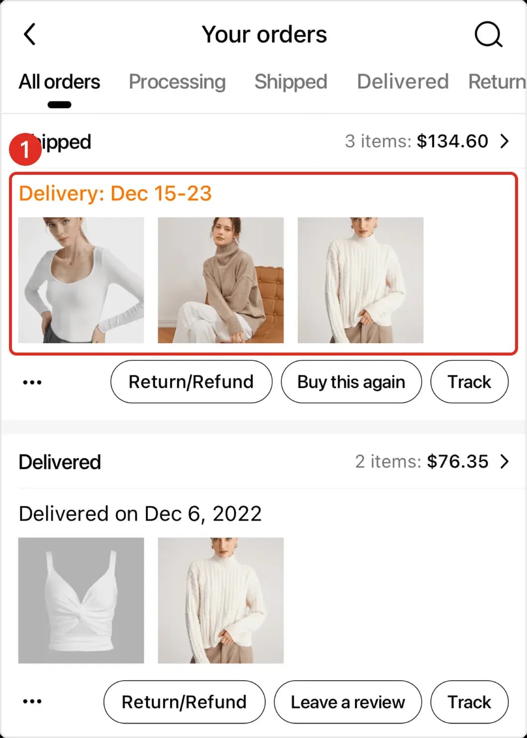 Tempi di spedizione e aggiornamenti nel tracciamento ordini Temu